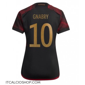 Germania Serge Gnabry #10 Seconda Maglia Femmina Mondiali 2022 Manica Corta